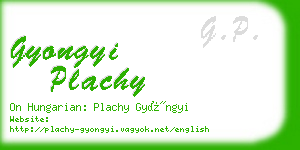 gyongyi plachy business card